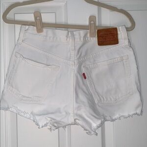 Levi's White Denim Shorts